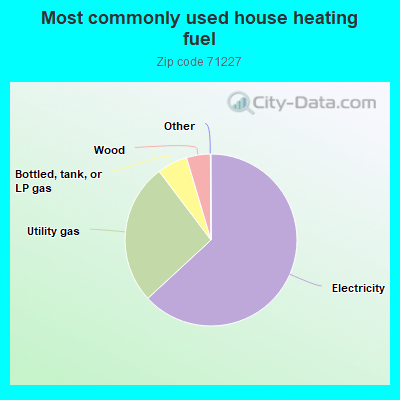 Most commonly used house heating fuel