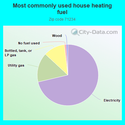 Most commonly used house heating fuel