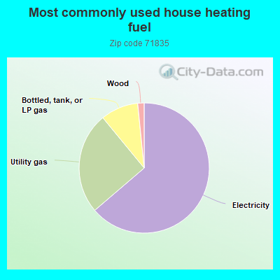 Most commonly used house heating fuel