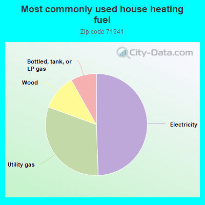 Most commonly used house heating fuel