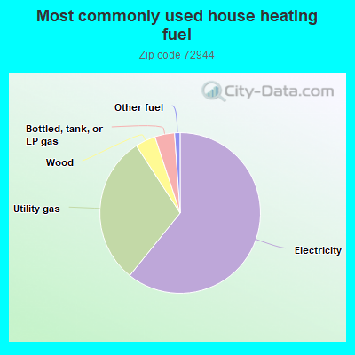 Most commonly used house heating fuel