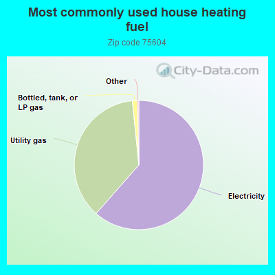 Most commonly used house heating fuel