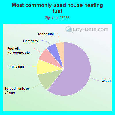 Most commonly used house heating fuel