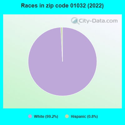 Races in zip code 01032 (2022)