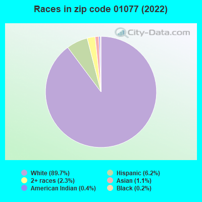 Races in zip code 01077 (2022)