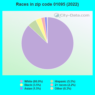 Races in zip code 01095 (2022)