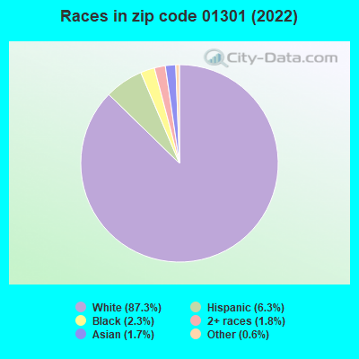 Races in zip code 01301 (2022)