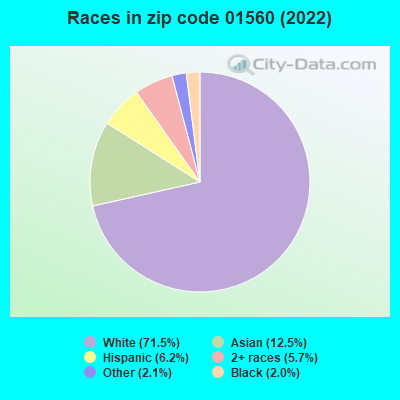 Races in zip code 01560 (2022)
