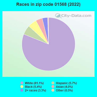 Races in zip code 01568 (2022)