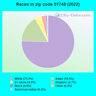 Races in zip code 01748 (2022)
