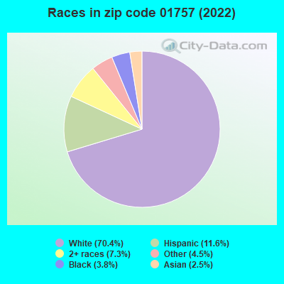 Races in zip code 01757 (2022)