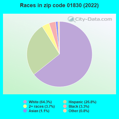 Races in zip code 01830 (2022)