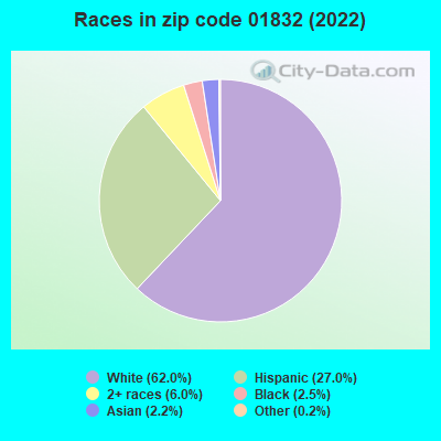Races in zip code 01832 (2022)