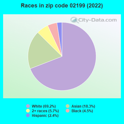 Races in zip code 02199 (2022)