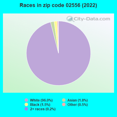 Races in zip code 02556 (2022)