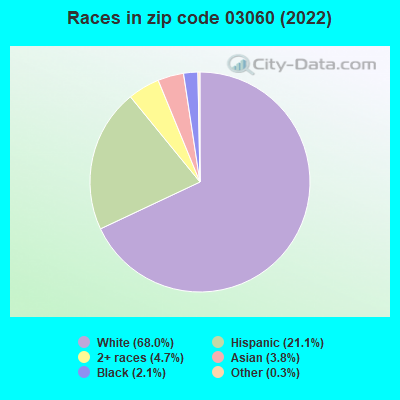 Races in zip code 03060 (2022)