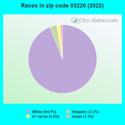 Races in zip code 03220 (2022)