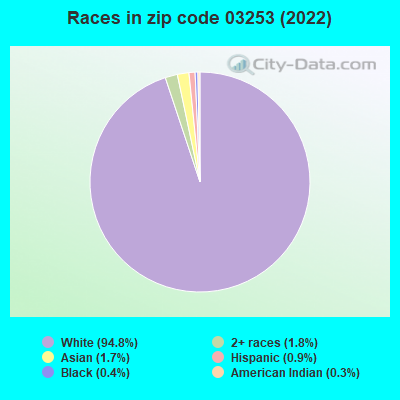 Races in zip code 03253 (2022)