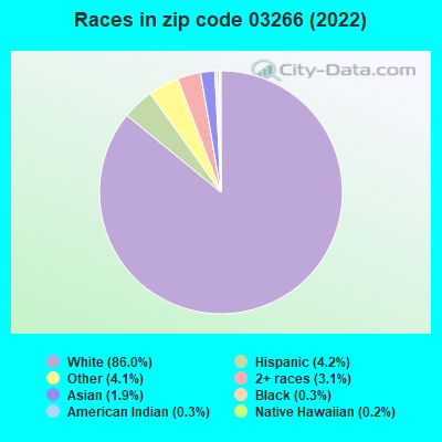 Races in zip code 03266 (2022)