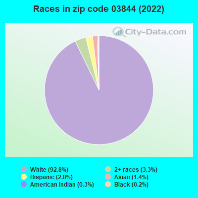 Races in zip code 03844 (2022)