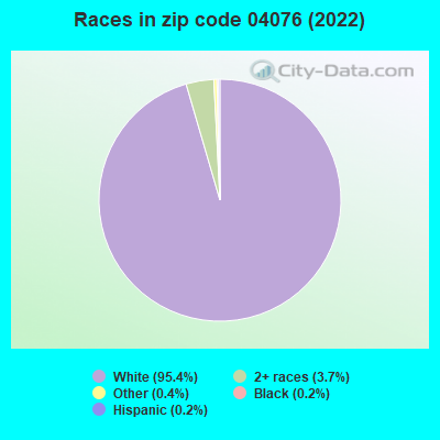 Races in zip code 04076 (2022)