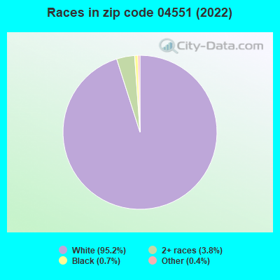 Races in zip code 04551 (2022)