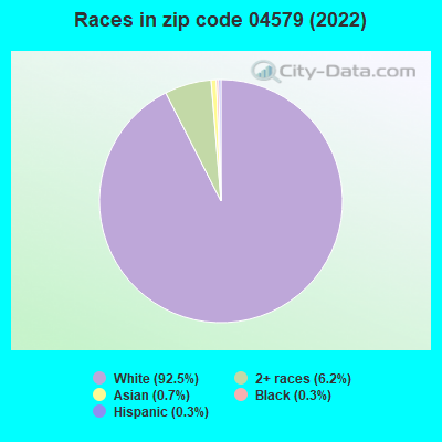 Races in zip code 04579 (2022)