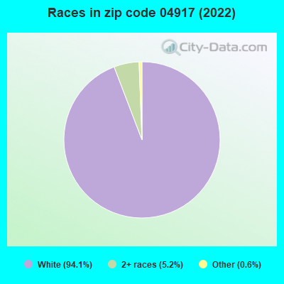 Races in zip code 04917 (2022)