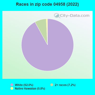 Races in zip code 04958 (2022)