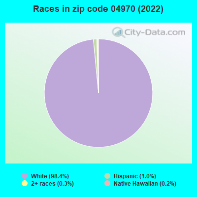Races in zip code 04970 (2022)