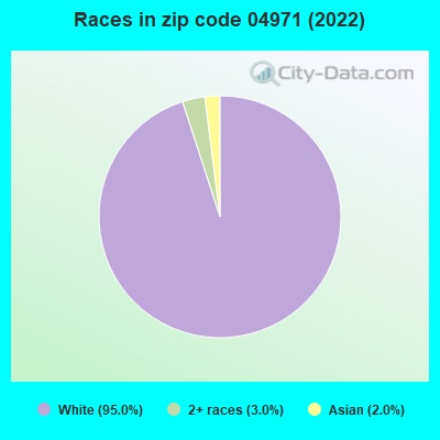 Races in zip code 04971 (2022)