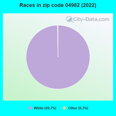 Races in zip code 04982 (2022)