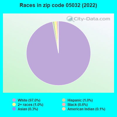 Races in zip code 05032 (2022)