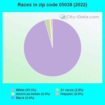 Races in zip code 05038 (2022)