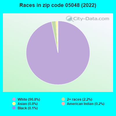 Races in zip code 05048 (2022)