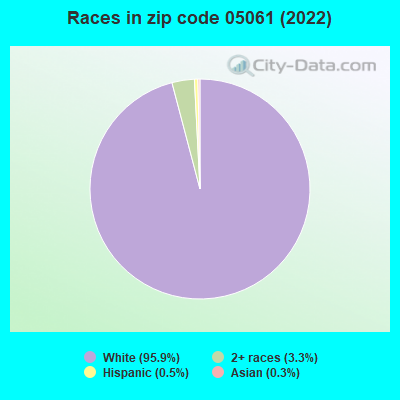 Races in zip code 05061 (2022)