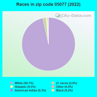 Races in zip code 05077 (2022)