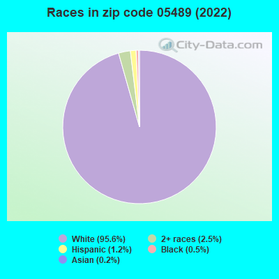 Races in zip code 05489 (2022)