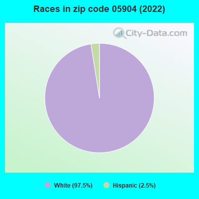 Races in zip code 05904 (2022)