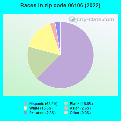 Races in zip code 06106 (2022)