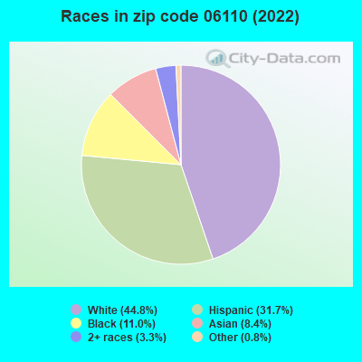 Races in zip code 06110 (2022)