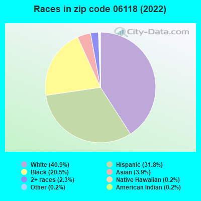 Races in zip code 06118 (2022)