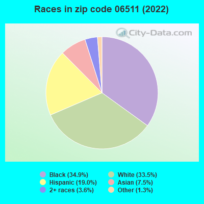 Races in zip code 06511 (2022)