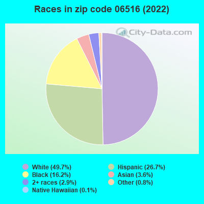 Races in zip code 06516 (2022)