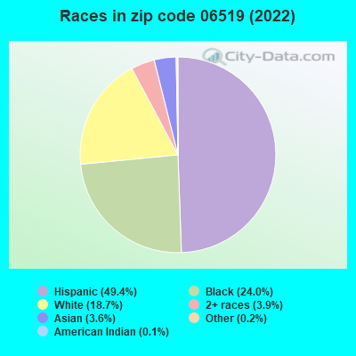 Races in zip code 06519 (2022)