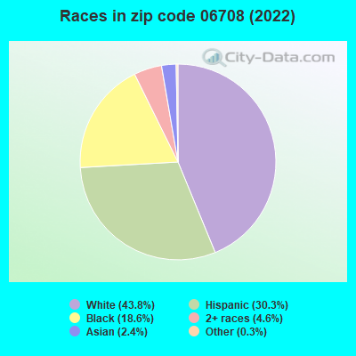 Races in zip code 06708 (2022)