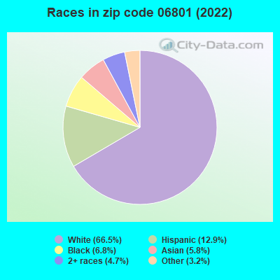 Races in zip code 06801 (2022)