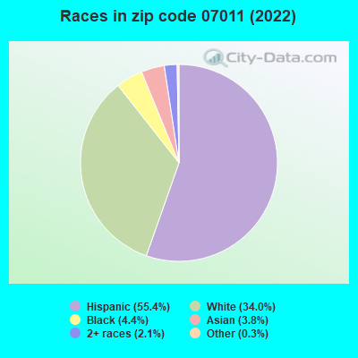 Races in zip code 07011 (2022)