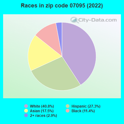 Races in zip code 07095 (2022)