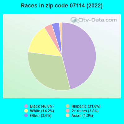 Races in zip code 07114 (2022)